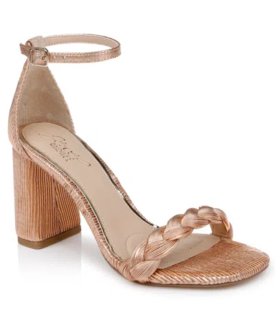 Jewel Badgley Mischka Women's Shea Round Toe Dress Sandals In Copper