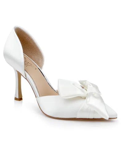 JEWEL BADGLEY MISCHKA WOMEN'S SIDNEY SLIP ON EVENING BOW PUMPS