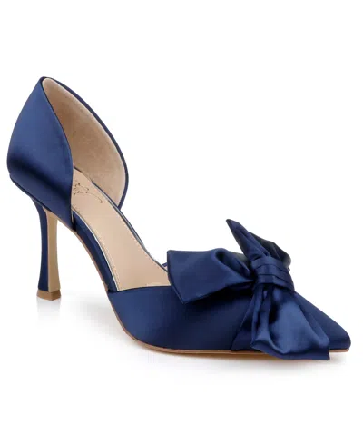 JEWEL BADGLEY MISCHKA WOMEN'S SIDNEY SLIP ON EVENING BOW PUMPS