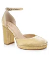 Jewel Badgley Mischka Women's Stephanie Closed Toe Platform Pumps In Gold