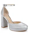 Jewel Badgley Mischka Women's Stephanie Closed Toe Platform Pumps In Silver