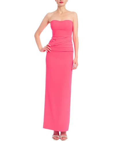 Jewel Badgley Mischka Women's Sweetheart Neck Strapless Gown In Coral