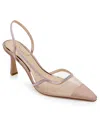 Jewel Badgley Mischka Women's Tammy Mesh Slingback Pumps In Blush Mesh