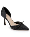 Jewel Badgley Mischka Women's Grace Evening Pump Women's Shoes In Black Satin