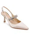 Jewel Badgley Mischka Women's Tierney Slingback Pumps In Champagne Satin