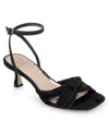 Jewel Badgley Mischka Jw5233 Womens Bow Manmade Ankle Strap In Black