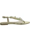 Jewel Badgley Mischka Womens Adjustable Embellished T-strap Sandals In Green