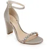 Jewel Badgley Mischka Womens Embellished Ankle Strap In Multi