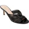 Jewel Badgley Mischka Womens Embellished Man Made Slide In Black