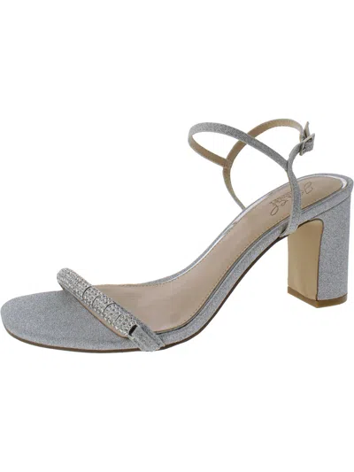 Jewel Badgley Mischka Womens Slip On Dressy Heels In Gray