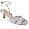 Jewel Badgley Mischka Silfab Womens Bow Manmade Ankle Strap
