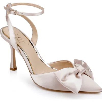Jewel Badgley Mischka Yanna Pointed Toe Pump In Neutral