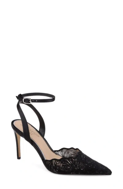 Jewel Badgley Mischka Zaima Ankle Strap Pump In Black