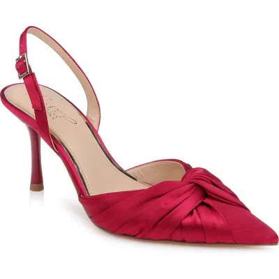 Jewel Badgley Mischka Zariel Slingback Pump In Red