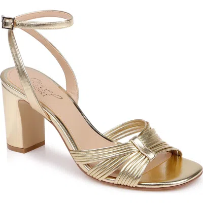 Jewel Badgley Mischka Zaylee Ankle Strap Sandal In Gold