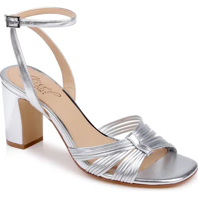 Jewel Badgley Mischka Zaylee Ankle Strap Sandal In Silver