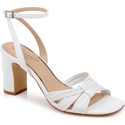 Jewel Badgley Mischka Zaylee Ankle Strap Sandal In White