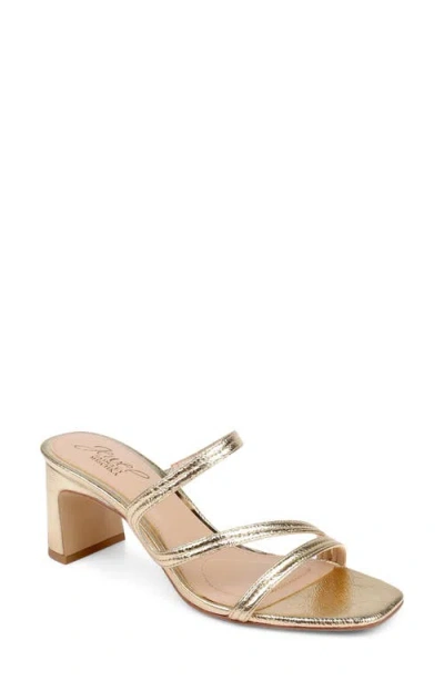 Jewel Badgley Mischka Zazie Block Heel Sandal In Brown