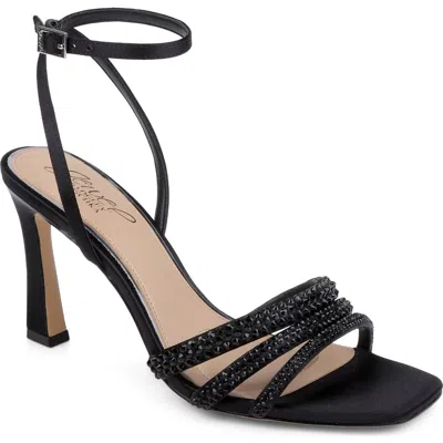 Jewel Badgley Mischka Zimal Ankle Strap Sandal In Black