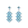 Jewelbird Women's Blue Topaz Ocean Earrings