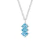 Jewelbird Women's Blue Topaz Ocean Necklace