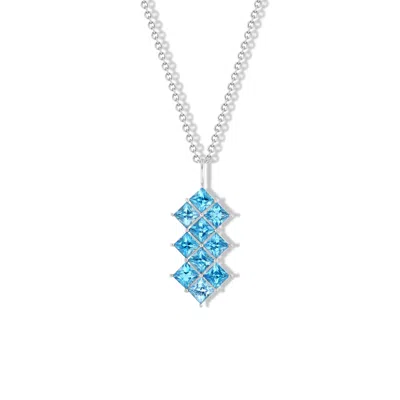 Jewelbird Women's Blue Topaz Ocean Necklace