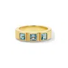 Jewelbird Women's Gold / Blue Blue Topaz Ring