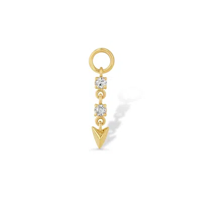 Jewelbird Women's Gold Diamond Arrow Earring Charm