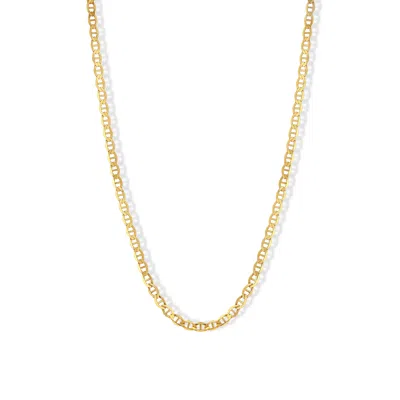 Jewelbird Women's Gold Diamond-cut Mariner Necklace