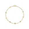 Jewelbird Women's Gold Diamond Eye Chain Bracelet In Gold