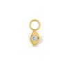 Jewelbird Women's Gold Diamond Eye Earring Charm In Gold