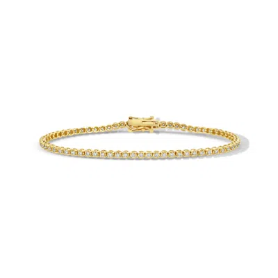 Jewelbird Women's Gold Diamond Tennis Bracelet