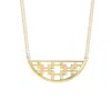 Jewelbird Women's Gold Fretwork Necklace