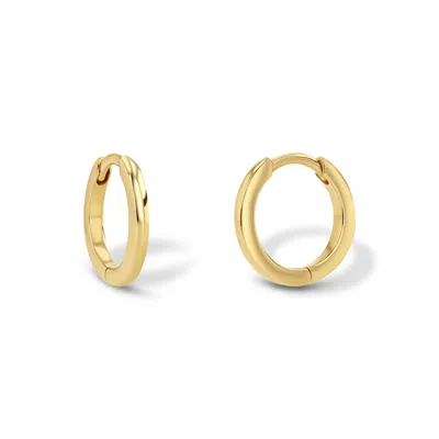 Jewelbird Women's Gold Medium Hinged Hoop Huggies