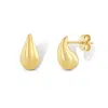 Jewelbird Women's Gold Nugget Stud Earrings