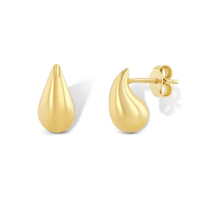 Jewelbird Women's Gold Nugget Stud Earrings