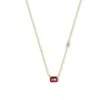 Jewelbird Women's Gold / Pink Pink Tourmaline And Diamond Necklace In Multi