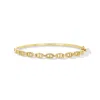Jewelbird Women's Gold Puffed Mariner Bangle