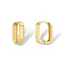 Jewelbird Women's Gold Square Hoop Huggie Earrings In Gold