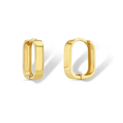 Jewelbird Women's Gold Square Hoop Huggie Earrings