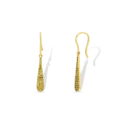 Jewelbird Women's Gold / Yellow / Orange Yellow Diamond Teardrop Earrings In Multi