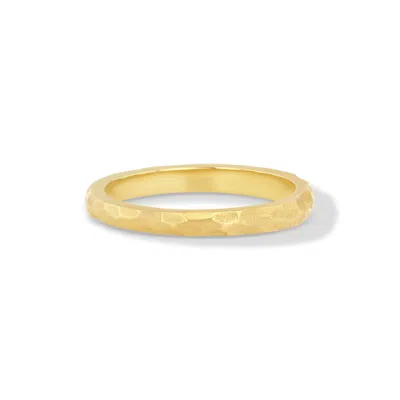 Jewelbird Women's Hammered Gold Ring