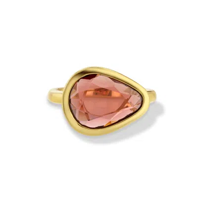 Jewelbird Women's Red Rose Cut Garnet Ring