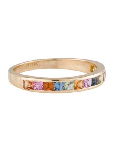 Pre-owned Jewelmak 14k 1.00ctw Sapphire Band In Multi