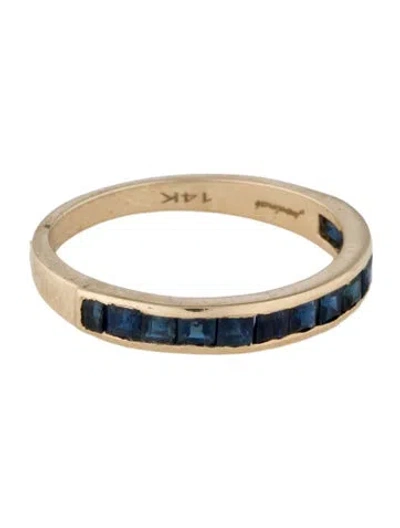 Pre-owned Jewelmak 14k 1.00ctw Sapphire Band In Multi