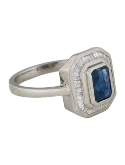 Pre-owned Jewelmak 14k 1.11ct Sapphire & Diamond Cocktail Ring In Multi