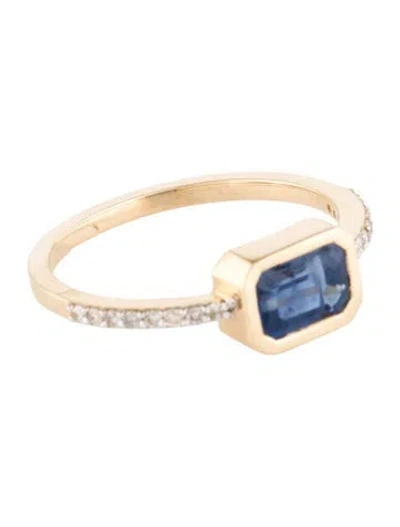 Pre-owned Jewelmak 14k 1.18ct Sapphire & Diamond Cocktail Ring In Multi