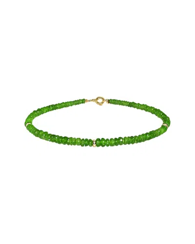 Jewelmak 14k 17.00 Ct. Tw. Chrome Diopside Bracelet In Green