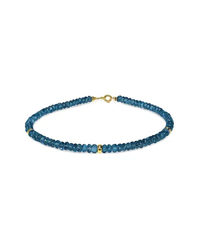 Jewelmak 14k 20.00 Ct. Tw. London Blue Topaz Bracelet