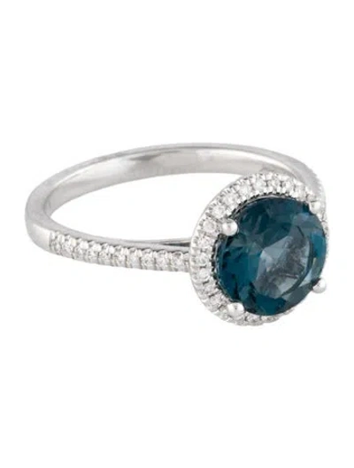 Pre-owned Jewelmak 14k 2.16ct Topaz & Diamond Cocktail Ring W/ Tags In Multi
